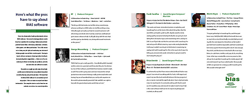 BIAS Catalogue - Artist Testimonial Spread