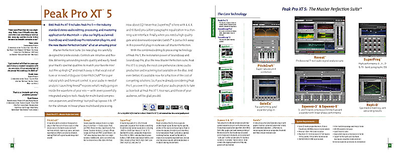 BIAS Catalogue - Peak Pro XT 5 Spread